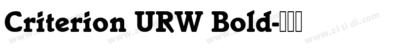 Criterion URW Bold字体转换